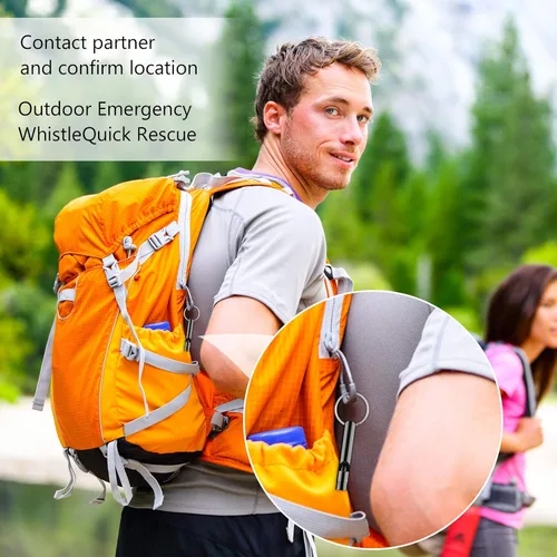 Miniatura 3 de Weewooday Silbato de emergencia con llavero, silbato de supervivencia de emergencia, silbato de seguridad de sonido fuerte para camping, senderismo