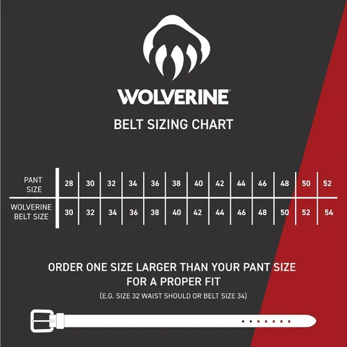 Miniatura 6 de Wolverine Men's Full Grain Leather Work Belt Workwear Heavy Duty Utility Rugged Durable Metal Buckle