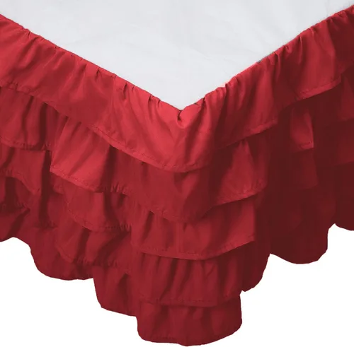 Miniatura 14 de Elegant Comfort Leila Collection - Falda de cama con múltiples volantes, 1500 hilos por pulgada cuadrada, calidad egipcia, con volantes antipolvo