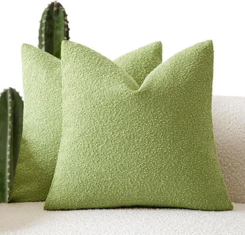 Miniatura 11 de Foindtower - Juego de 2 fundas decorativas de textura de bucle, fundas de almohada acentuadas, fundas de cojín sólidas, neutrales, para sofá, silla