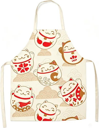 Miniatura 9 de Delantal de gato lindo delantal de cocina para mujeres y hombres, delantales divertidos para cocinar, hornear, pintura, jardinería y fiesta