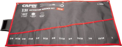 Capri Tools Bolsa enrollable para llaves con bolsillos estándar