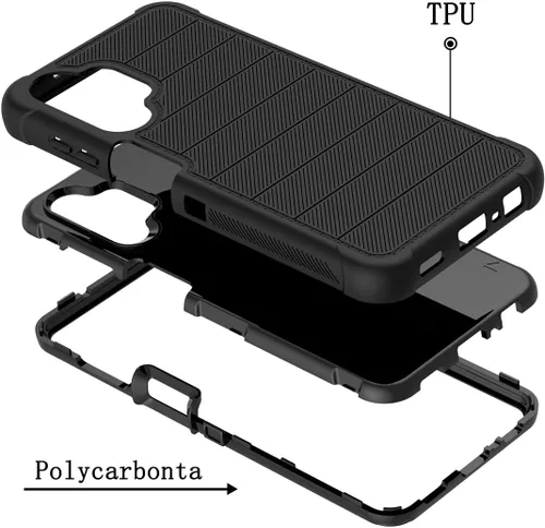 Miniatura 6 de Funda para Galaxy A13 5G, Samsung A13 5G con protector de pantalla HD [a prueba de golpes] 3 en 1 funda protectora duradera de PC y TPU para Samsung