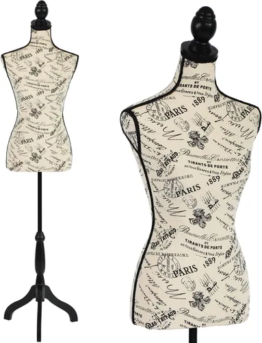 Miniatura 8 de HCY Maniquíes femeninos forma de vestido de torso para exhibición, maniquí de cuerpo de maniquí, soporte de maniquí de 60 a 67 pulgadas de altura