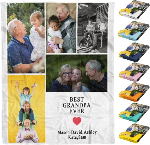 Miniatura 15 de YESCUSTOM Manta de fotos personalizada con tus fotos y textos, fabricada en Estados Unidos, regalo para esposas amigas para vacaciones, cumpleaños