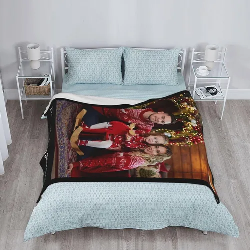 Miniatura 6 de Manta personalizada con texto, fotos, manta personalizada para cumpleaños de adultos y niños, boda, Navidad, Halloween, Día del Padre, Día