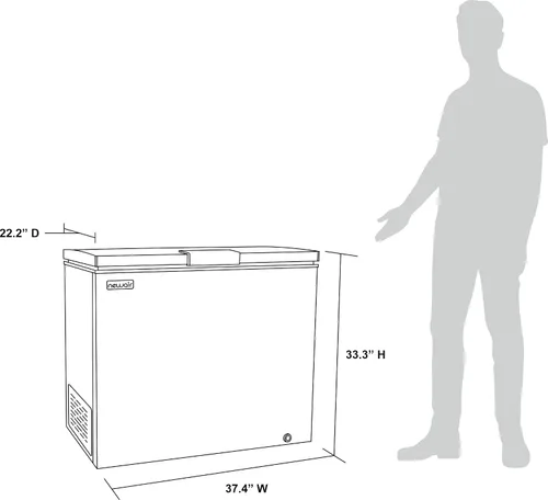 Miniatura 18 de Newair Congelador de cofre de 6.7 pies cúbicos con cesta extraíble, congelador profundo silencioso, control digital de temperatura, alarma de puerta