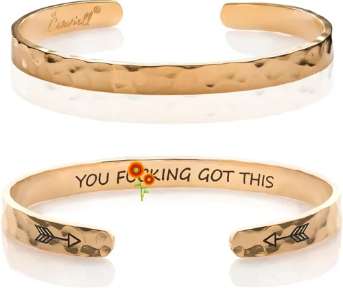 Miniatura 102 de Carviell Pulseras grabadas para mujer, inspiradoras, amistad, amor, mamá, hija, hermana, cristiana, graduación, conmemoración y regalos de boda, más