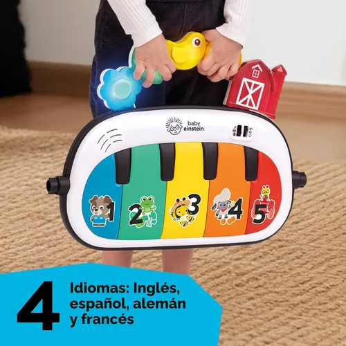 Miniatura 9 de Baby Einstein Exploradores de Granja 4 en 1 Kickin’ Tunes Gimnasio Musical de Música y Lenguaje de Descubrimiento de Prado, Edades 0 Meses y Más
