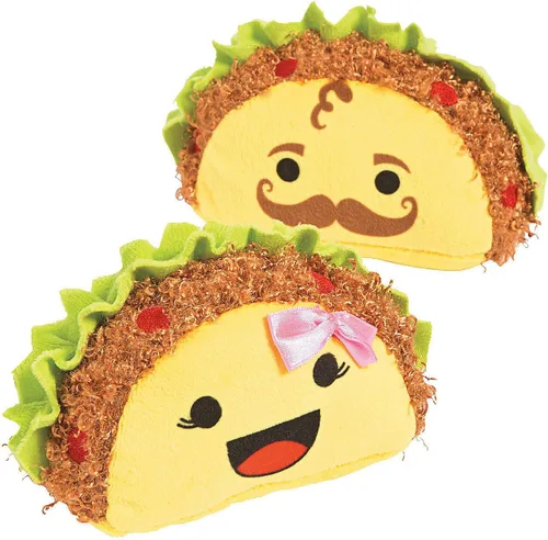 Miniatura 2 de Fun Express Taco - Juego de 12 peluches pequeños y bonitos de peluche para decoración de fiestas de tacos Recuerdos de fiesta y juguetes mexicanos