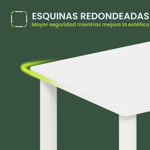 Miniatura 7 de Furinno Just Turn-N-Tube - Mesita de noche de almacenamiento abierto, 1 paquete, 3 niveles, blanco/blanco