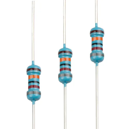 Miniatura 104 de 100pcs 1 ohm Resistor 1/4w (0.25 W) Resistencia fija de película metálica de tolerancia ±1%, múltiples valores de resistencia opcional