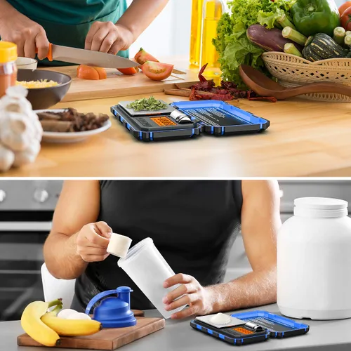 Miniatura 6 de Mini báscula digital (actualizada), báscula de bolsillo de 7.05 oz/0.00 oz, peso de calibración de 1.76 oz, báscula inteligente electrónica, 6