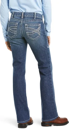 Miniatura 2 de Ariat FR DuraStretch Jeans entretejidos con corte de bota, jeans cómodos para mujer, Oceanside