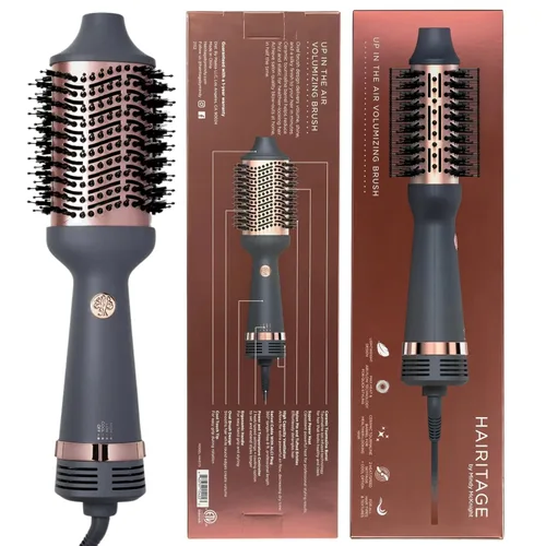 Miniatura 2 de Hairitage Cepillo Secador de Un Paso Voluminizante + Secador de Pelo para Rizar + Alisar - Cepillo de Soplado de Cerámica y Turmalina +