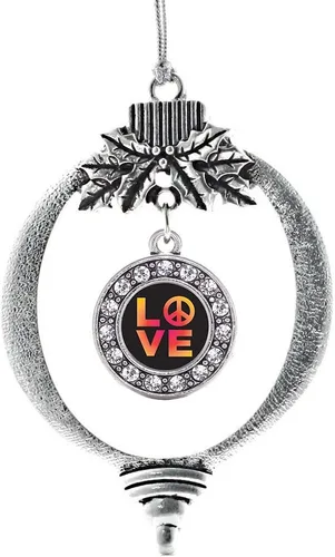 Miniatura 112 de Inspired Silver - Twin One - Adorno festivo de Navidad de plata - Adorno festivo de árbol de Navidad con dije de círculo y circonita cúbica