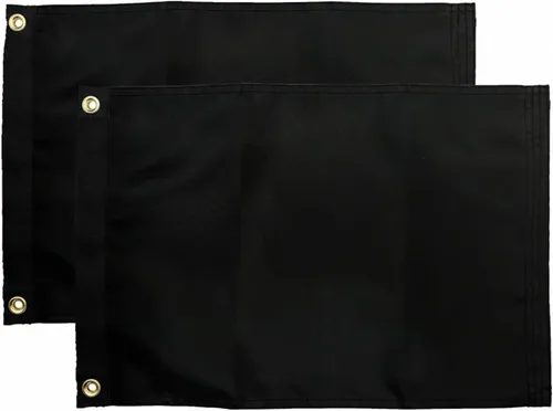 Miniatura 12 de Bandera negra sólida en blanco personalizable de 12 x 18 pulgadas, haz tu propia pancarta personalizada para decorar nailon resistente al aire