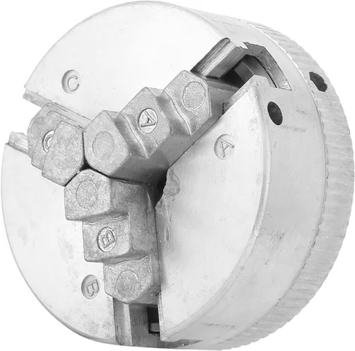 Miniatura 8 de Z011 Micro Torno Mandril, Aleación de Zinc 3-Jaw Chuck Clamp Accesorio con Dos Varillas de Bloqueo para Mini Torno de Metal