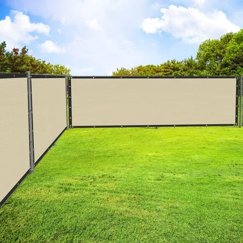 Miniatura 8 de ECOOPTS Valla de privacidad de 6'x12' para cerca exterior con ojales de cobre, apta para cercas comerciales y jardines residenciales al aire libre