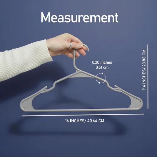 Miniatura 2 de Utopia Home - Perchas de plástico para ropa, duraderas y fuertes, perfectas para ahorrar espacio, organizar armario con ranuras para los hombros