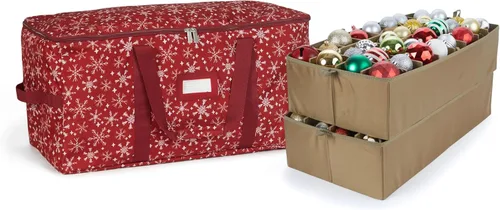 Miniatura 72 de Covermates Keepsakes Bolsa de almacenamiento ajustable para adornos, poliéster resistente, separadores acolchados y bandejas FlexGrid, organizador
