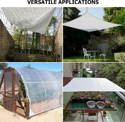 Miniatura 8 de Lona transparente para invernadero resistente de 14 Mil, cubierta impermeable transparente, lona de poliéster con ojales resistente a los rayos UV