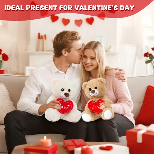 Miniatura 4 de Regalos para el día de la madre, oso pequeño y pequeño, animales de peluche lindos con texto en inglés "I Love You", juguete de peluche suave