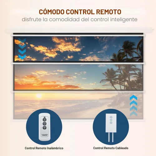 Miniatura 8 de YODOLLA Pantalla de Proyector Motorizada de 72", 16:9, 4K HD Desplegable Retráctil, Pantallas de Proyección Eléctricas Automáticas de Pared y Techo