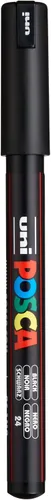 uni POSCA PC-1MR - Marcadores de pintura a base de agua, punta extrafina (0.028 in), color negro