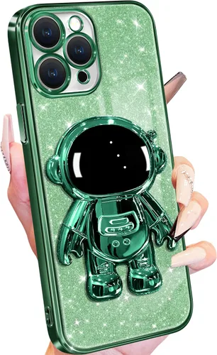 Miniatura 23 de Buleens Funda para iPhone 13 Pro Astronauta, Fundas Transparentes para iPhone 13 Pro con Papel Brillante y Soporte de Astronauta, Mujeres Niñas Rosa