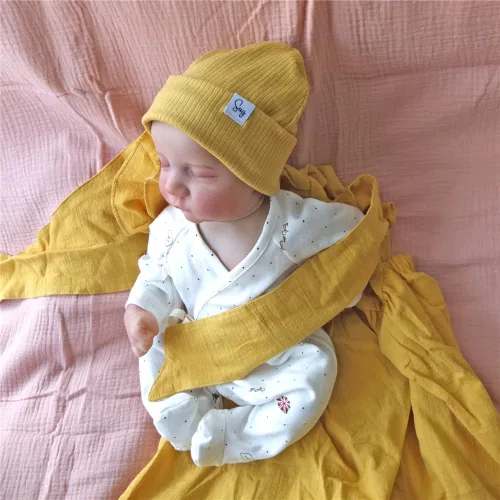 Miniatura 222 de Gorro de punto para recién nacido, para niños y niñas, con forro de satén sedoso, gorro para niños pequeños