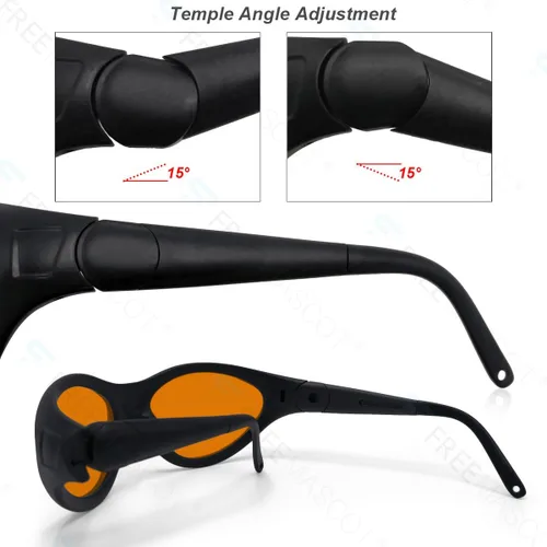 Miniatura 3 de FreeMascot OD 6+ 190nm-490nm Longitud de onda UV luz ultravioleta/violeta y gafas de seguridad láser azules
