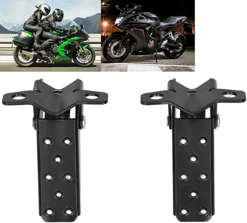 Miniatura 5 de Universal Retro Motocicleta Plegable Piernas, Pasajero de Acero Reposapiés para Motocicleta ATV Scooter