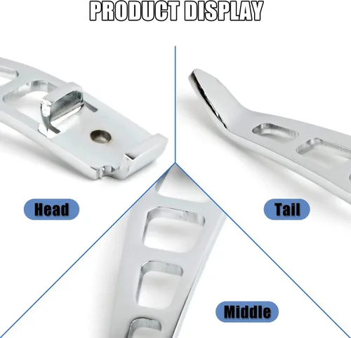 Miniatura 3 de Almohadilla de extensión de aluminio para Dyna 1993-2017, herramienta de asistencia de soporte lateral extensor de pie de cabra
