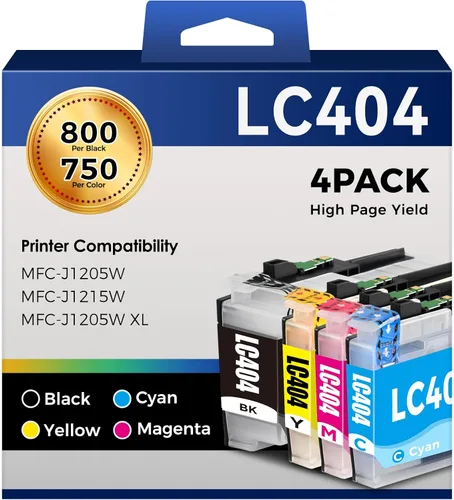 MFC-J1205W LC404 LC404XL - Cartuchos de tinta de repuesto compatibles para impresora Brother 404XL LC 404 para MFC-J1205W MFC-J1215W MFC J1205W