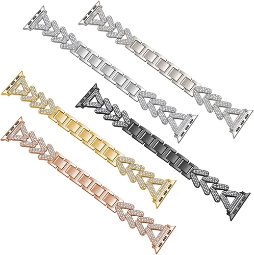 Miniatura 6 de Juntan Correas brillantes compatibles con Apple Watch de 1.496 pulgadas, 1.575 pulgadas, 1.614 pulgadas, 1.654 pulgadas, 1.732 pulgadas, 1.772