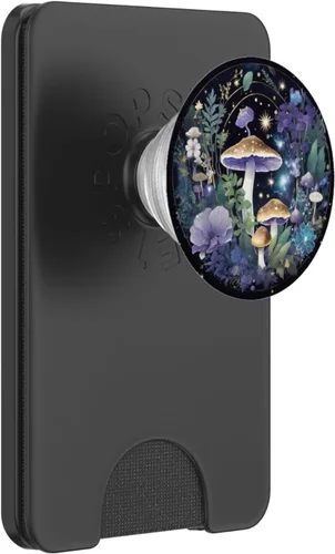 Miniatura 7 de PopSockets PopGrip estándar con cristales mágicos de bruja, estilo bohemio, color morado