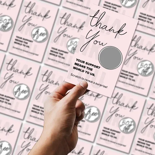 Miniatura 5 de 50 tarjetas de regalo en blanco para raspar para restaurantes de pequeñas empresas, spa, belleza, peluquería, Navidad, cumpleaños, vacaciones, boda