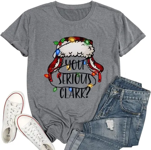Miniatura 16 de Camisa de Navidad para mujer, manga raglán, con gráficos, para festivales de Navidad, lindas camisetas de moda para vacaciones, casual, regalo