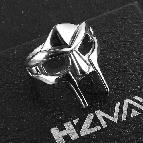 Miniatura 3 de HZMAN - Casco para hombre, estilo gótico y punk, acero inoxidable, diseño de máscara espartana, estilo nórdico, pagano, vikingo