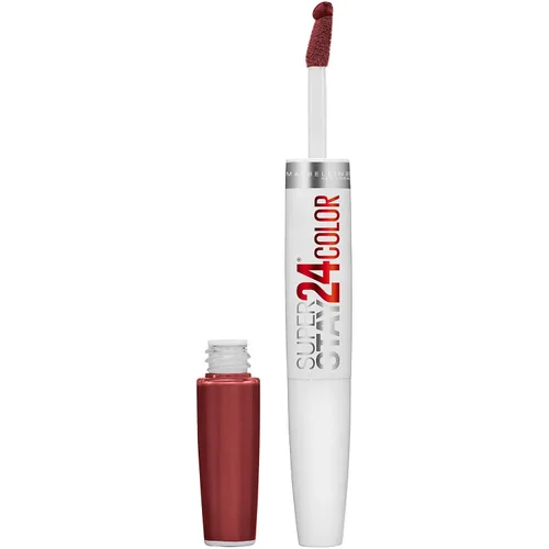 Miniatura 39 de Maybelline Super Stay 24, lápiz labial líquido de maquillaje de 2 pasos, color altamente pigmentado de larga duración con bálsamo hidratante, Merlot