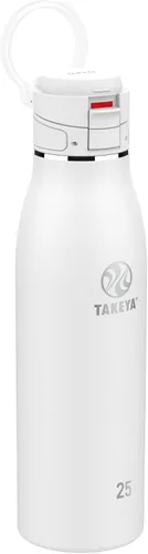 Miniatura 6 de Takeya Traveler - Taza de café de viaje de acero inoxidable con tapa abatible (25 onzas, ónix) – Taza aislada a prueba de fugas para café y té Ónice
