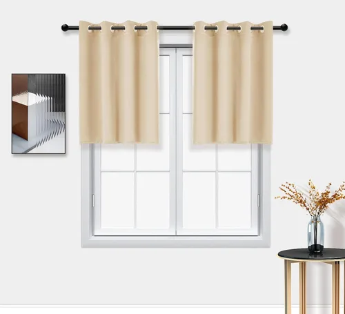 Miniatura 33 de PI Cortinas opacas para dormitorio, tratamiento de ventana con aislamiento térmico de anillo superior, cortinas oscurecedoras de habitación