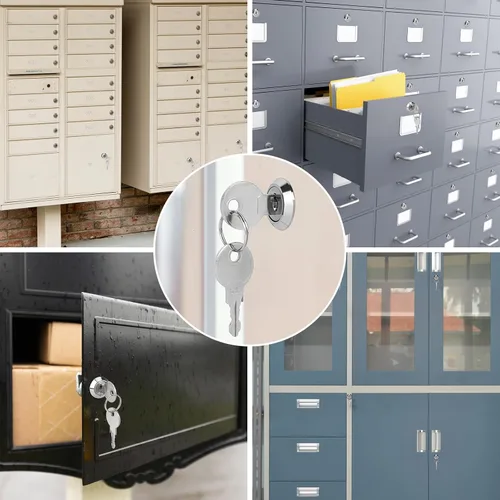 Miniatura 7 de Cam Locks - Cerradura de gabinete con llave igual, cilindro de 5/8 pulgadas de longitud. Se adapta a un grosor máximo del panel de 3/8 pulgadas, 2