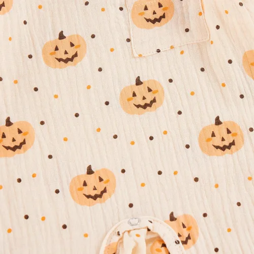 Miniatura 69 de Disfraz de Halloween para bebé niño y niña, mameluco de manga larga con diseño de calabaza, mameluco para Halloween