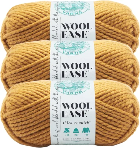 Miniatura 177 de Lion Brand Yarn - Ovillo de lana Wool-Ease Thick & Quick color fuerza aérea