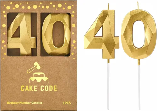 Miniatura 12 de Velas de 7 cm de Oro Cristal Número 17 para Pastel de Cumpleaños, Velas de Oro y Número para Celebración de Fiesta