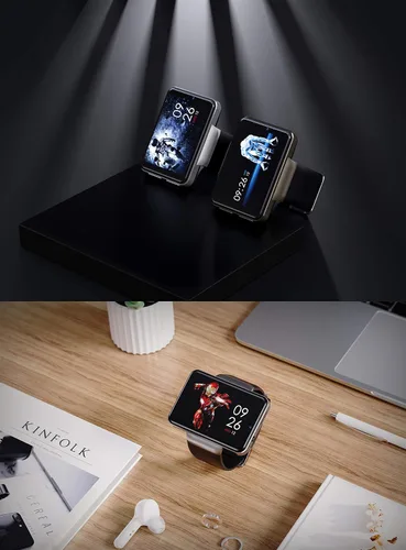 Miniatura 9 de DM101 4G - Reloj inteligente para hombres pantalla de 241 pulgadas Android 71 1 GB RAM 16 GB ROM 2080 mAh reloj con identificación facial cámara