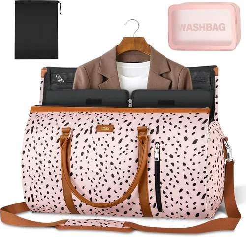 Bolsa de ropa para viaje con neceser convertible de mano para fin de semana bolsas de viaje grandes para mujeres 2 en 1 bolsa colgante para traje de