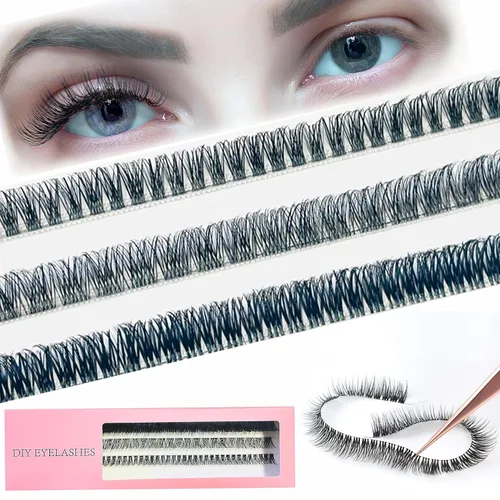 Miniatura 9 de TRZLIFE 72 extensiones de pestañas individuales para crear un estilo de pestañas personales fácilmente súper natural y cómodo, banda transparente